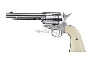 Colt SAA .45 Peacemaker Nickel 5.5 Inch CO2 Pellet zračni revolver