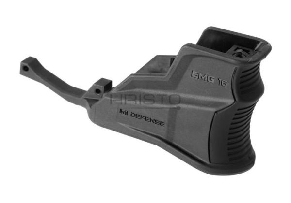 Ergonomic Overmolded Magwell Grip with Trigger Guard for AR-15 Black