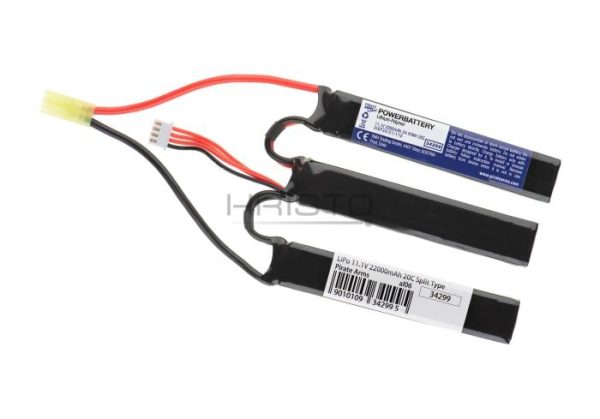 LiPo 11.1V 2200mAh 20C Split Type Black