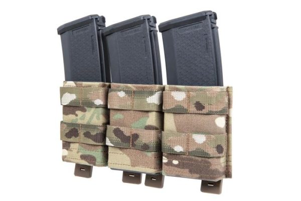 Wosport Triple 5.56 magazine pouch with plastic insert Multicam