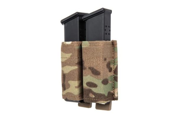 Wosport double pistol magazine pouch with plastic insert Multicam