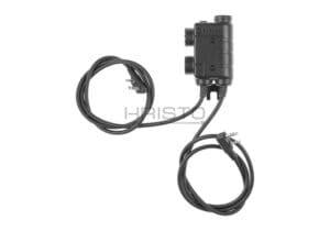 Earmor M56 Dual Comm Tactical PTT for 2x Kenwood Black