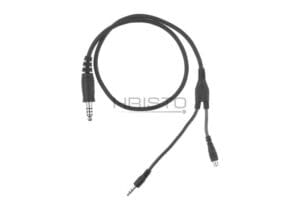 Earmor Y-Shaped Cable 3.5mm Jack / 2.5mm Female Jack / U-174 Male Jack for M31 Plus Black