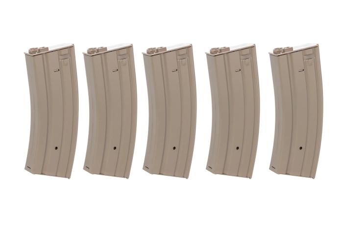 Specna Arms metalni M4/16 midcap 120bb FDE (set od 5) Specna Arms metalni M4/16 midcap 120bb FDE (set od 5)