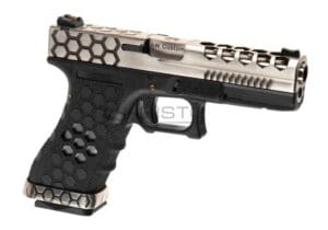 AW Custom VX0200 Hex Cut Full Metal GBB Silver