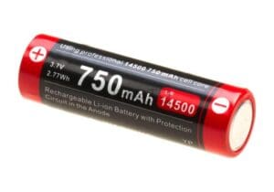 Klarus 14500 Battery 3.7V 750mAh Micro-USB Black/Red