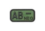 JTG Bloodtype Rubber Patch AB Neg Forest