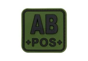 JTG Bloodtype Square Rubber Patch AB Pos Forest