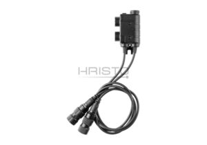 Earmor M56 Dual Comm Tactical PTT for 2x PRC Radios Black