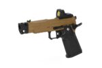 Arcturus Vanguard 4.3" Hi-Capa GBB OR ARS-1 red dot sight + COMP Half-Tan airsoft pištolj